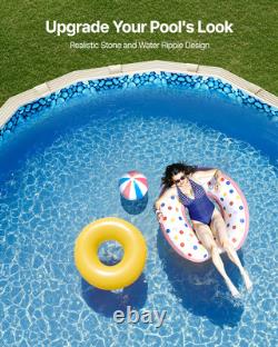 Oval Pool Liner 15x30ft Overlap Style Pool Liner 54in Wall Height Durable