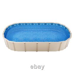Oval Pool Liner 15x30ft Overlap Style Pool Liner 54in Wall Height Durable