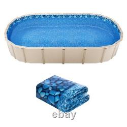 Oval Pool Liner 18x33ft Duobead Style Pool Liner 52in Wall Height Durable