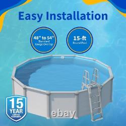 Overlap 15 ft Round Pool Liner for Above-Ground Steel Wall Pools Weather