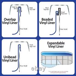 Overlap 15 ft Round Pool Liner for Above-Ground Steel Wall Pools Weather