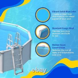 Overlap Pool Liner Above Ground Steel Wall Weather Resistant Vinyl Accessories