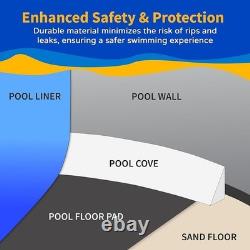 Overlap Pool Liner Above Ground Steel Wall Weather Resistant Vinyl Accessories