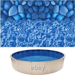 Overlap Pool Liner for 24-Foot Round Pools Snug Install with Anti-Slip Backing