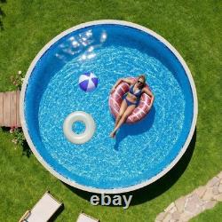 Overlap Pool Liner for 24-Foot Round Pools Snug Install with Anti-Slip Backing