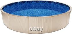 Overlap Pool Liner for 24-Foot Round Pools Snug Install with Anti-Slip Backing