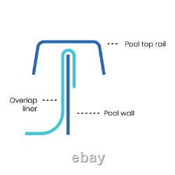 Overlap Pool Liner for Above Ground Pools All Sizes Round & Oval Aqua Blue