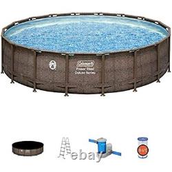 PALMDALE Local Pickup Coleman 18ft x 48in Power Steel Deluxe Above Ground Pool