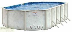 POOL 12' x 24' OVAL x52 Above Ground Galvanized Steel Blue Liner Wall Skimmer