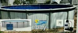 POOL 24' ROUND x 52 Above Ground Steel Pool Liner Pump Filter Skimmer