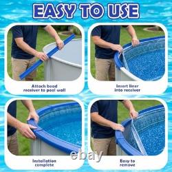 Pcs 18 ft Bead Receiver Round Above Ground Pool Liners Blue Beaded Pool 44