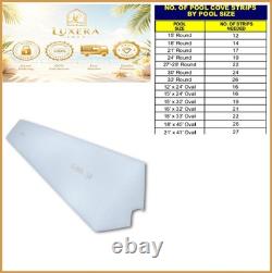 Peel and Stick Pool Cove 21 Pack 48 Inch Foam Oval Above Ground Pool Liner