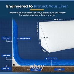 Peel and Stick Pool Cove Foam 24 Pack 98 Feet HDPE Above Ground Pool Liner