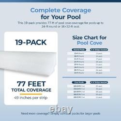 Peel and Stick Pool Cove for Above Ground Pools 19-Pack, 77-Ft Liner Coverage