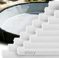 Peel and Stick above Ground Pool Cove Foam, 16 Pack 46.5-Inch Liner Protection