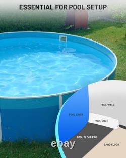 Peel and Stick above Ground Pool Cove Foam, 16 Pack 46.5-Inch Liner Protection
