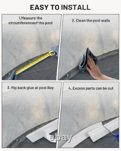 Peel and Stick above Ground Pool Cove Foam, 16 Pack 46.5-Inch Liner Protection
