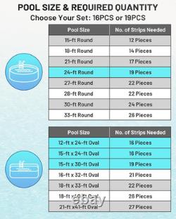Peel and Stick above Ground Pool Cove Foam, 16 Pack 46.5-Inch Liner Protection