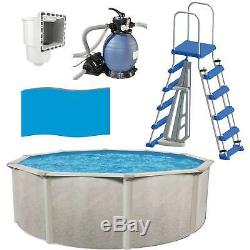 Phoenix 18ft x 52in Above Ground Pool with Sand Filter, Ladder, Liner + Skimmer