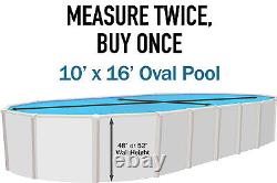 Plain Blue Above Ground Overlap Swimming Pool Liners (Choose Gauge & Size)