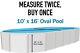 Plain Blue Above Ground Overlap Swimming Pool Liners (Choose Gauge & Size)