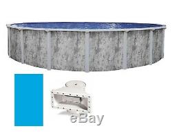 Ponderosa Above Ground Swimming Pool with Skimmer & Plain Blue Liner (Choose Size)