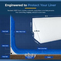 Pool Cove Peel Stick 13 Pack 53 Ft HDPE Above Ground Pools Blue Wave