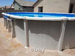 Pool Factory Saltwater 8000 Oval Above Ground Swimming Pool 15' x 30' Plus Extra