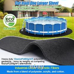 Pool Liner Pad for Above Ground Pools, 12 FT Round Extra-Thick Pool Mat, Seam
