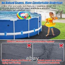 Pool Liner Pad for Above Ground Pools, 12 FT Round Extra-Thick Pool Mat, Seam