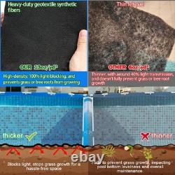 Pool Liner Pad for Above Ground Pools, 12 FT Round Extra-Thick Pool Mat, Seam