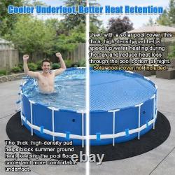 Pool Liner Pad for Above Ground Pools, 12 FT Round Extra-Thick Pool Mat, Seam