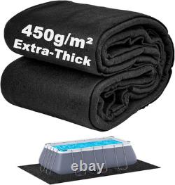 Pool Liner Pad for above Ground Pools, 12'X 24' Rectangular Extra-Thick Pool Mat