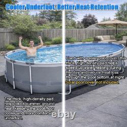Pool Liner Pad for above Ground Pools, 12'X 24' Rectangular Extra-Thick Pool Mat