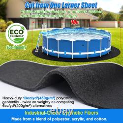 Pool Liner Pad for above Ground Pools, 18 FT round Extra-Thick Pool Mat, Seamles