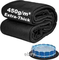 Pool Liner Pad for above Ground Pools, 18 FT round Extra-Thick Pool Mat, Seamles