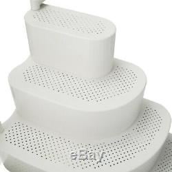 Pool Steps Above Ground White Wedding Cake Non-Skid Treads With Liner Pad