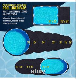 Pool Supply Ground Shield 16x32 ft Heavy Duty Rectangle Pool Liner Pad