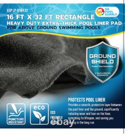 Pool Supply Ground Shield 16x32 ft Heavy Duty Rectangle Pool Liner Pad