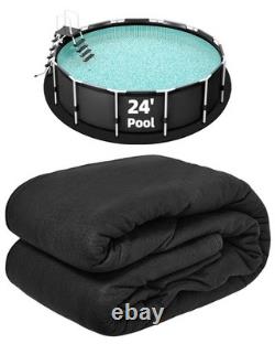 Poolergetic 24-Foot Pool Liner Pad for Above Ground Pools, Round Under Pool M