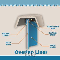 Poseidon 20 Gauge Overlap 48/52 Wall Height Above Ground Swimming Pool Liner