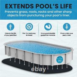 Pre-Cut Durable Liner Pad for 18' x 33' Oval Pools Puncture Resistant Design