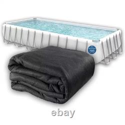 Pre-Cut Swimming Pool Liner Pad 16 Ft. X 32 Ft. Rectangle Black LL1632RE