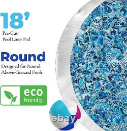 Precut 18-Foot round Blue Pool Liner Pad for 18' above Ground Swimming Pools P