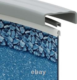Pureline 18 Foot Round Dual Bead Pool Liner, Aqua Marble, Above Ground Pool, 54