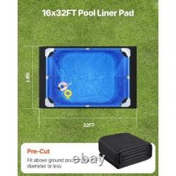 Rectangle Pool Liner Pad 16 x 32 ft Pool Liner Pad for Above Ground