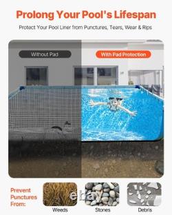 Rectangle Pool Liner Pad, 16 x 32 ft Pool Liner Pad for Above Ground Swimming P