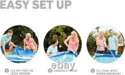 Rectangular Frame 14 ft 9 in x 7 ft 3 in x 33 in Above Ground Pool, Swimming