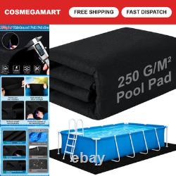 Rectangular Pool Liner Pad 11x7.5ft for Above Ground Swimming Pools, Durable & W