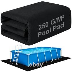 Rectangular Pool Liner Pad 11x7.5ft for Above Ground Swimming Pools, Durable & W